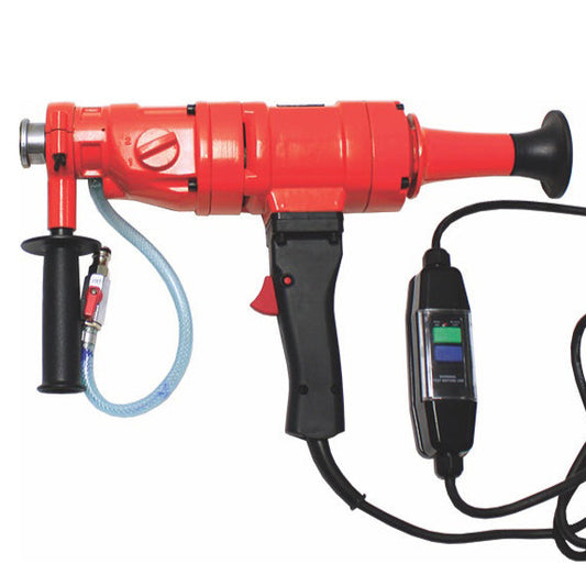 Core Drill with Case:1500w, 2 speed, Safety Switch, Hose Attachment